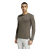 Camiseta Fitness adidas Homem from Workout Manga comprida verde azeitona