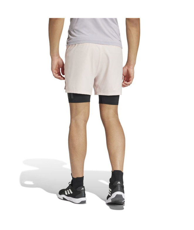 Pantalones de Fitness Power 2In1 Hombre Rosa