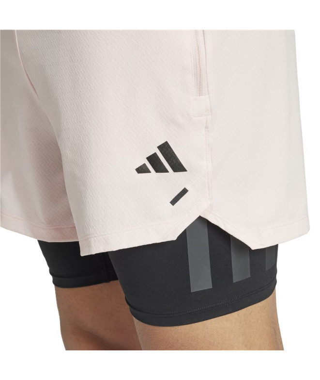 Pantalones de Fitness Power 2In1 Hombre Rosa