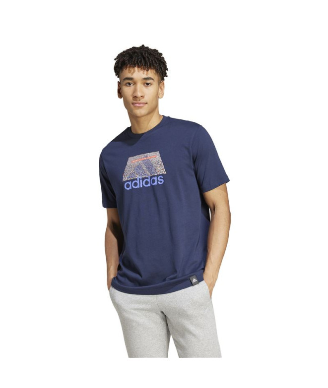 Camiseta adidas Homem Códigos Bos Graphic Blue