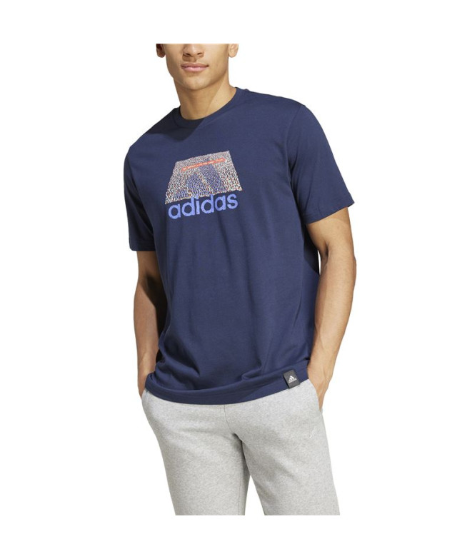 Camiseta adidas Homem Códigos Bos Graphic Blue