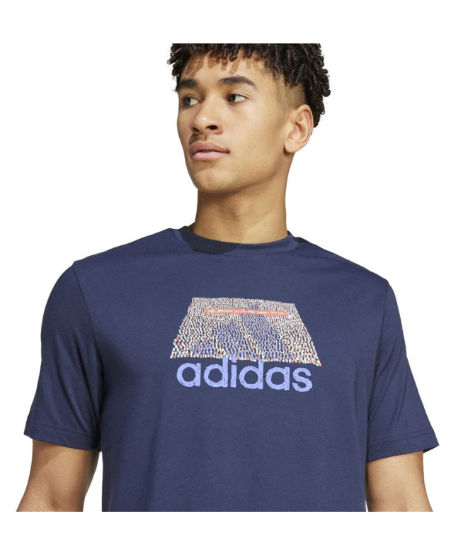 Camiseta adidas Homem Códigos Bos Graphic Blue