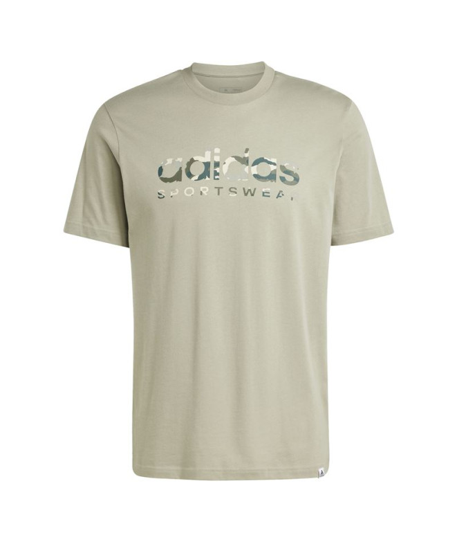 Camiseta adidas Camo Linear Graphic Hombre Gris