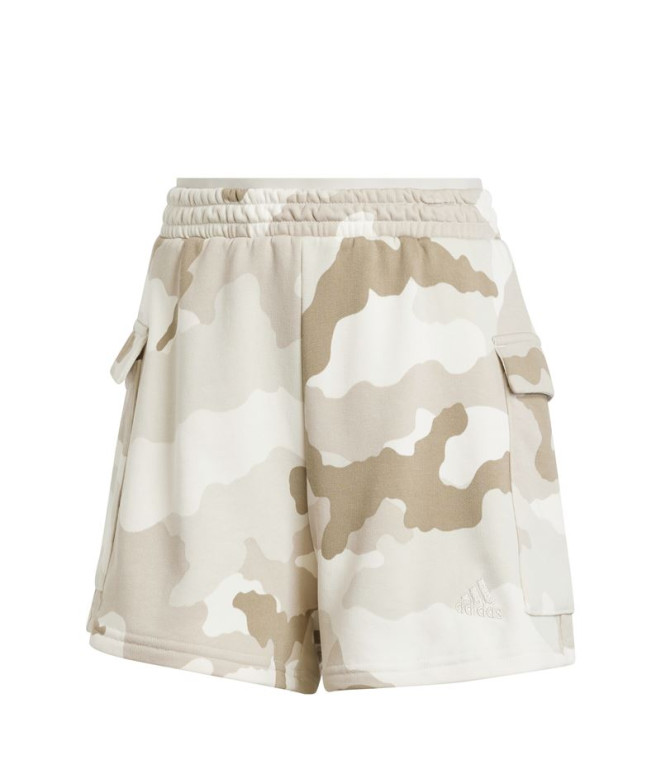 Pantalones adidas Essentials 3 Bandas Camo Print Mujer Beige
