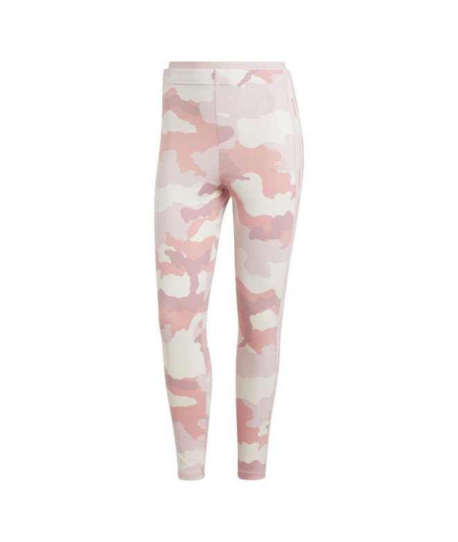 Collants adidas Femme Essentials 3 Band Camo Print 7/8 Length Pink