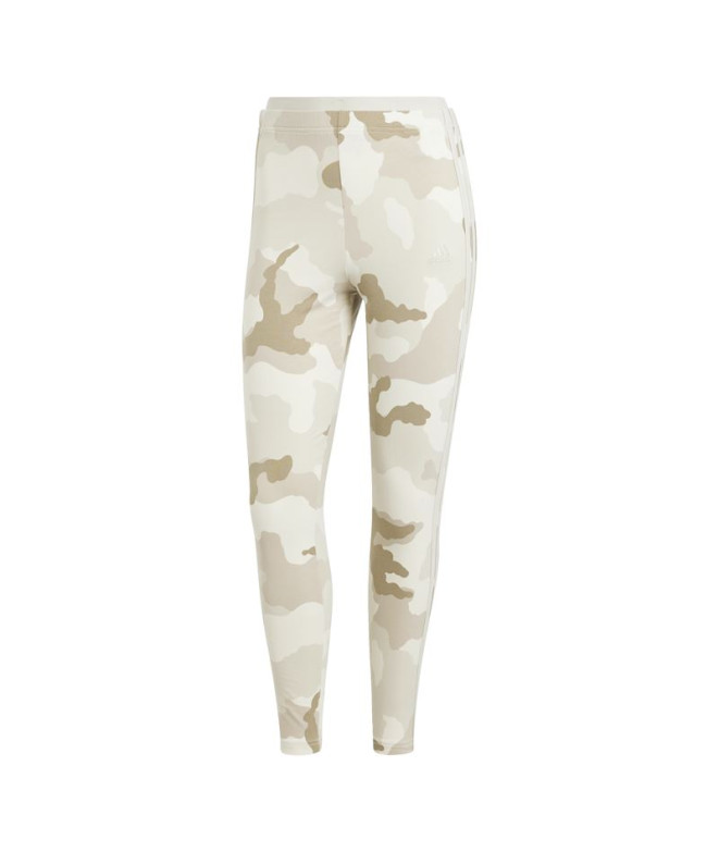 Mallas adidas Essentials 3 Bandas Camo Print 7/8 Length Mujer Beige