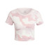 Camiseta adidas Essentials 3 Bandas Camo Print Baby Mujer Rosa