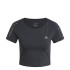 Camiseta adidas Essentials 3 Bandas Camo Print Baby Mujer Negro/Blanco