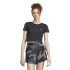 Camiseta adidas Essentials 3 Bandas Camo Print Baby Mujer Negro/Blanco