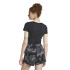 Camiseta adidas Essentials 3 Bandas Camo Print Baby Mujer Negro/Blanco