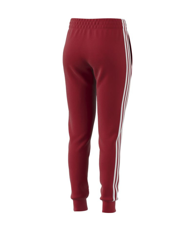 Pantalones adidas Essentials 3-Stripes Fleece Mujer Rojo