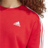 Sudadera adidas Essentials 3-Stripes Oversized Fleece Mujer Rojo