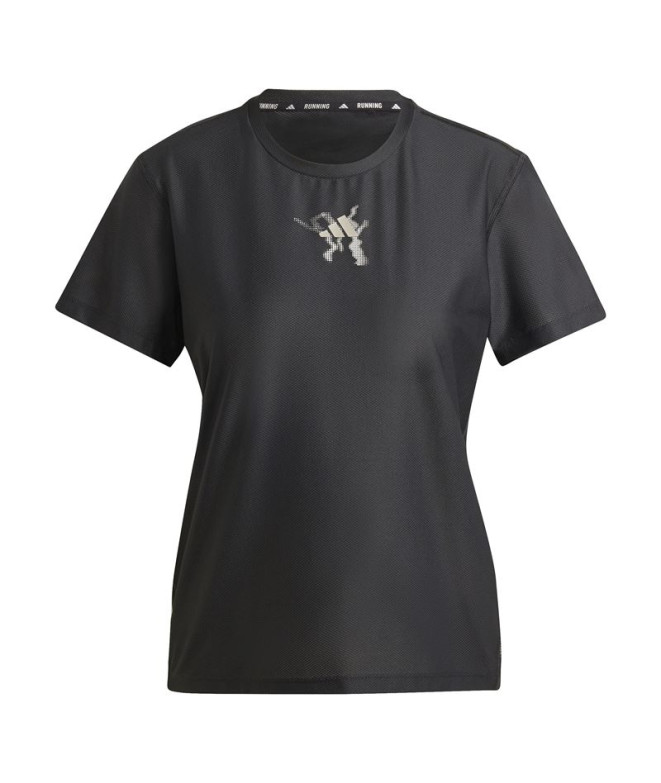 Camiseta Running adidas Running Mulher da Ultimate Ub Graphic Preto