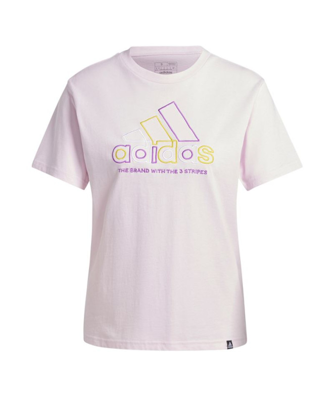 Camiseta adidas Mulher Logótipo Xpress cor-de-rosa