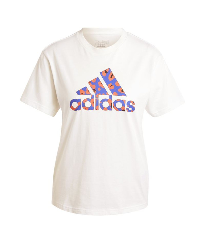 T-shirt adidas Femme Animal Graphic White