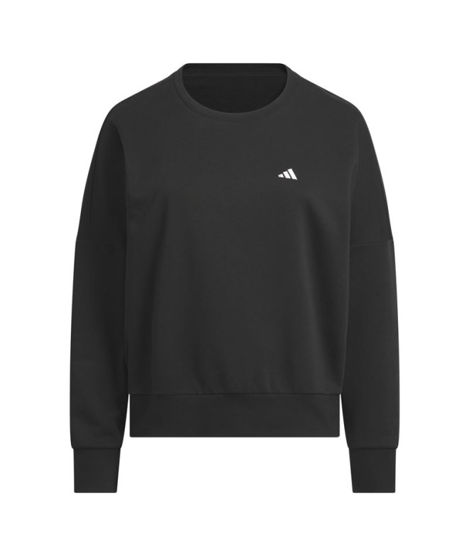 Sudadera adidas Essentials Small Logo Feel Cozy Inclusive Mujer Negro/Blanco