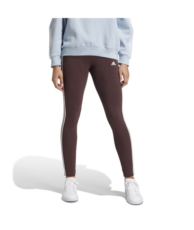 Collants adidas Femme Essentials 3-Stripes Marron