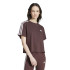 Camiseta adidas Top Mulher Essentials 3 Band Single Jersey Cropped Castanho