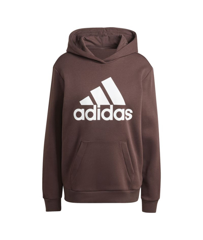 Moletom adidas Mulher Grande logótipo Boyfriend castanho