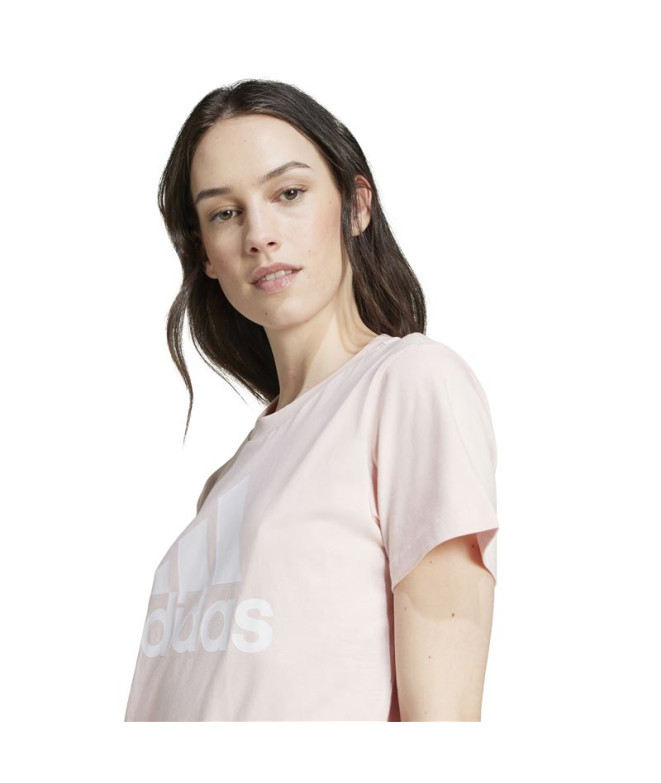 T-shirt adidas Femme Grand logo rose