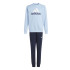 adidas French Terry Infantil Fato de treino Essentials Big Logo Azul/Branco