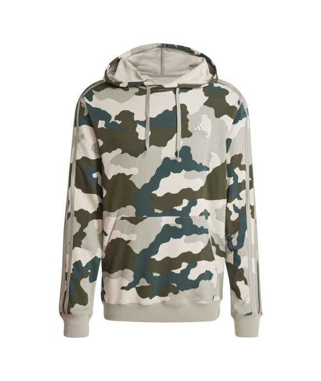 Moletom adidas Homem Casaco com capuz de camuflagem Seasonal Essentials Cinzento