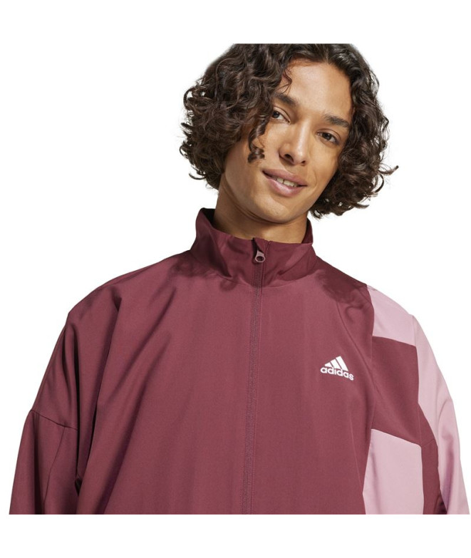 adidas Homme Tracksuit Sportswear Colorblock Rouge