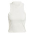 T-shirt adidas Haut Femme Lounge Rib Cropped Tank White