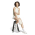 Camiseta adidas Lounge Rib Cropped Tank Top Mujer Blanco