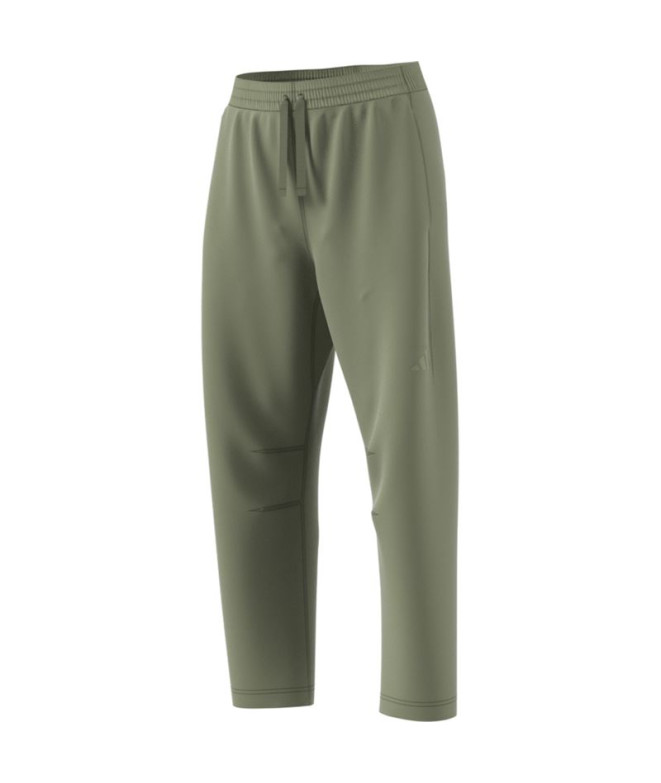Pantalón adidas All Szn Fleece Barrel Leg Mujer Verde