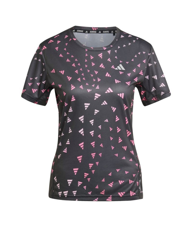 Camiseta de Running adidas Graphic Aeroready Mujer Negro