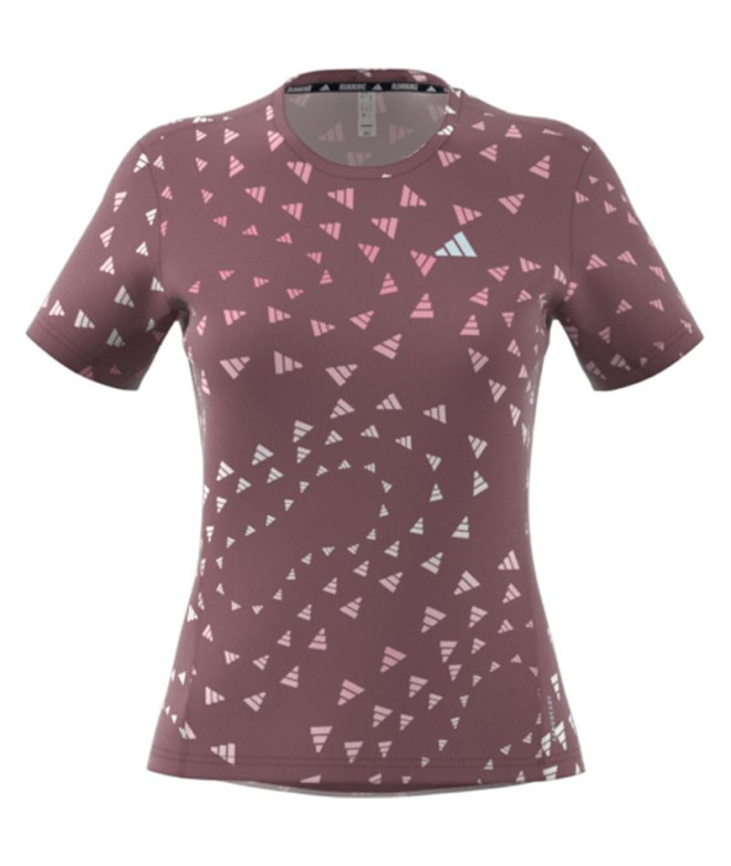 Camiseta de Running adidas Graphic Aeroready Mujer Rosa