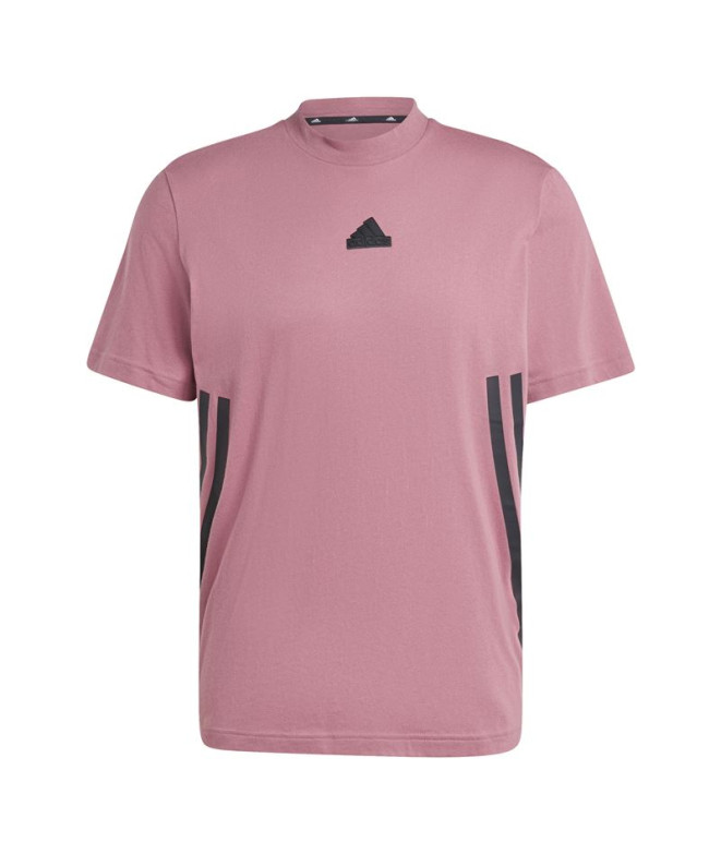 Camiseta adidas Future Icons 3 Bandas Hombre Rosa