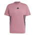 Camiseta adidas Homem Future Icons 3-Stripes Rosa