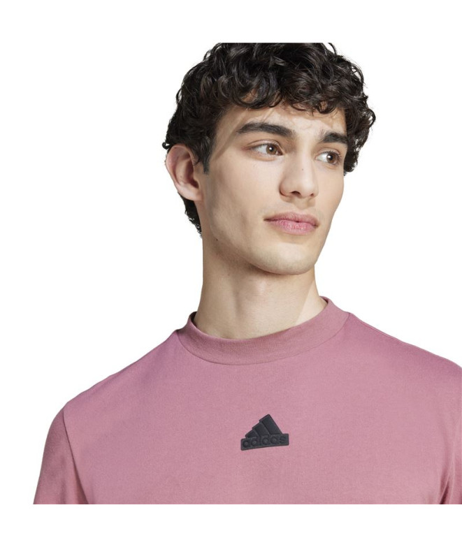 Camiseta adidas Homem Future Icons 3-Stripes Rosa