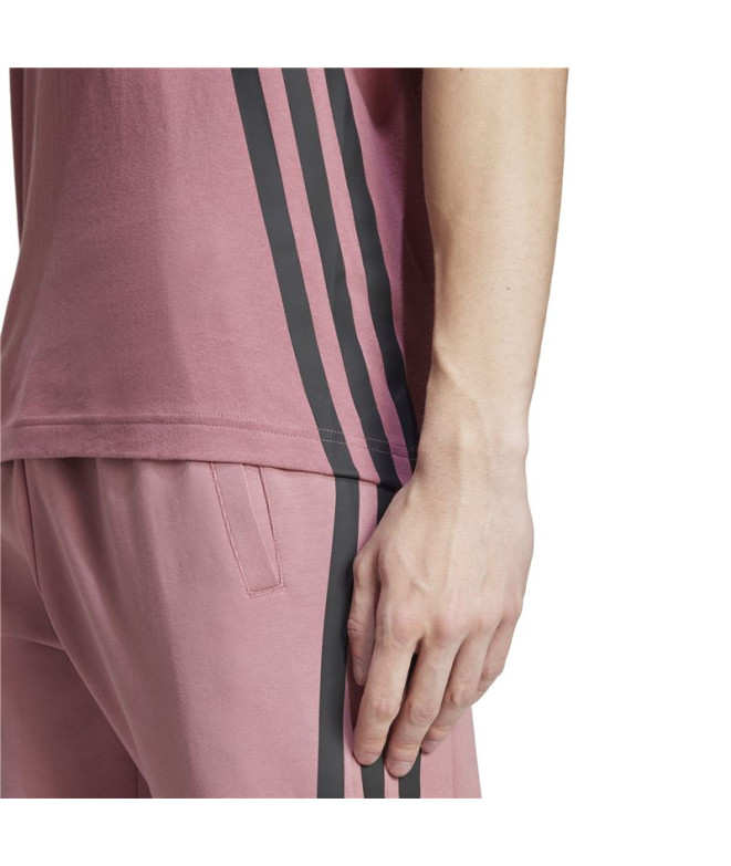 Camiseta adidas Homem Future Icons 3-Stripes Rosa