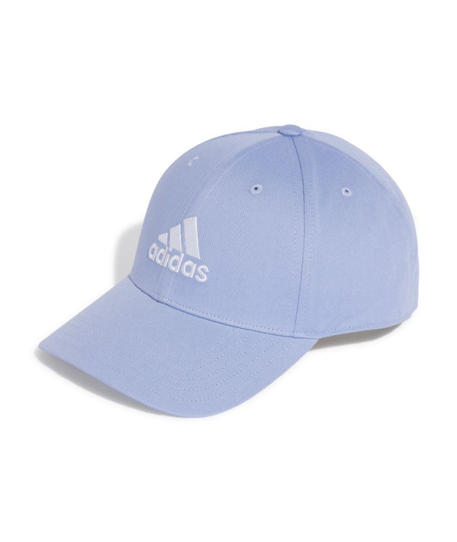 Boné adidas Bola de basebol em sarja de algodão azul/branco