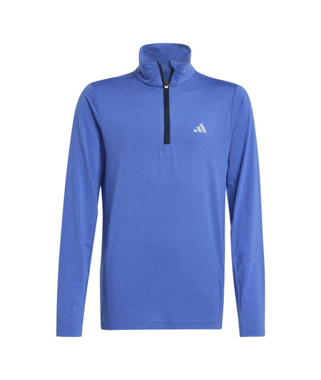 Camiseta de Fitness adidas Training Aeroready 1/2 Zip Longsleeve Infantil Azul