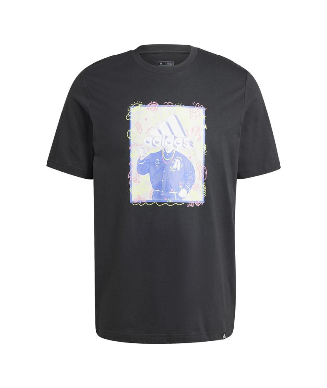 Camiseta adidas Homem Gráfico Doodle Preto