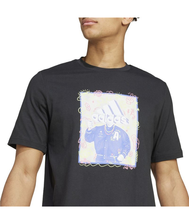 T-shirt adidas Homme Doodle Graphic Noir