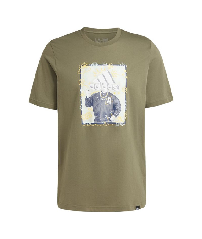 T-shirt adidas Homme Doodle Graphic Vert olive