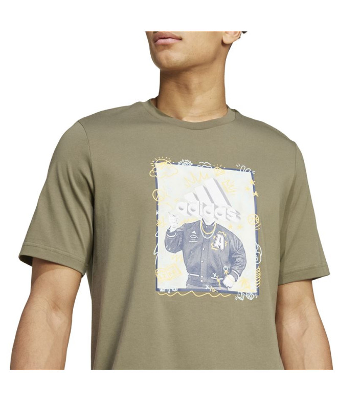Camiseta adidas Homem Doodle Graphic Verde...