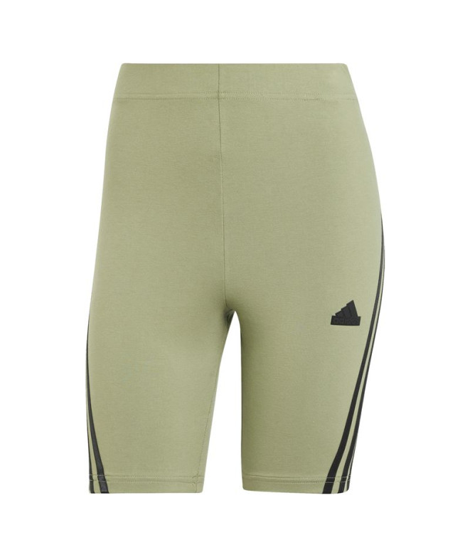 Collants adidas Femme Future Icons 3-Stripes Biker Short Green