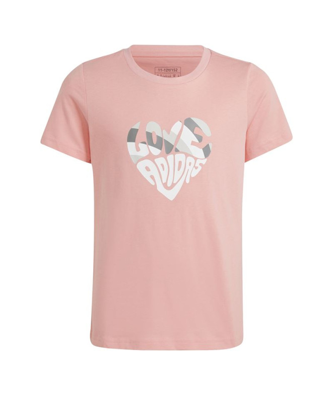 Camiseta adidas Xpress Street Jam Graphic Niña Rosa