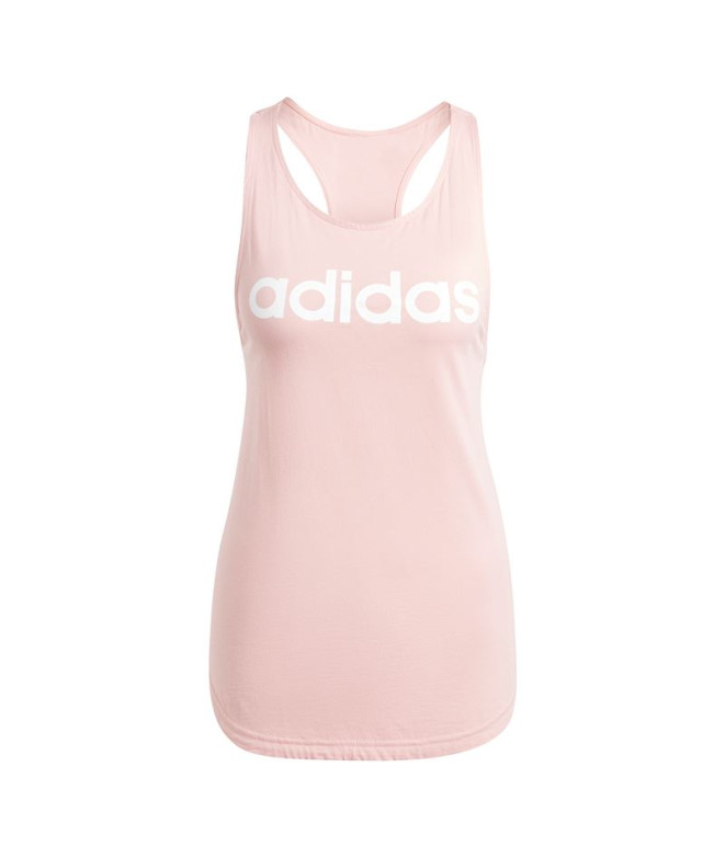 Camiseta adidas Top Mulher Tanque Essentials com logótipo solto Rosa