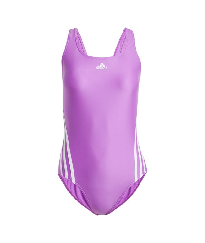 Maillot de bain Natation adidas Femme de 3 Bands Purple