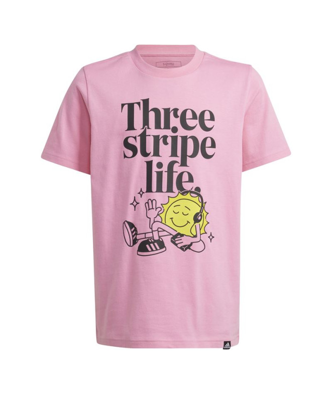 Camiseta adidas Positivity Table Graphic Infantil Rosa