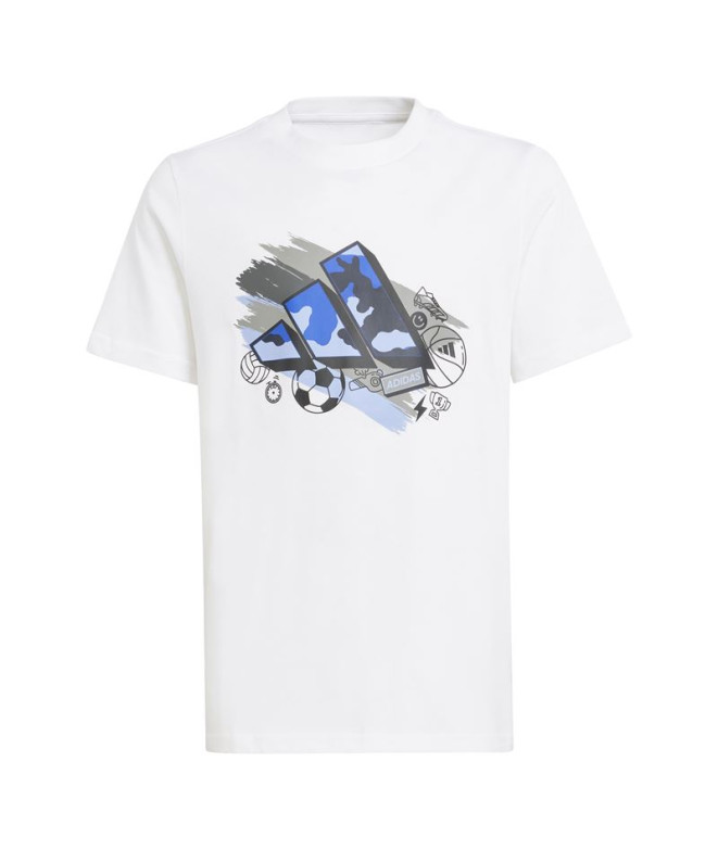 Camiseta de Fitness adidas Training Graphic Infantil Blanco