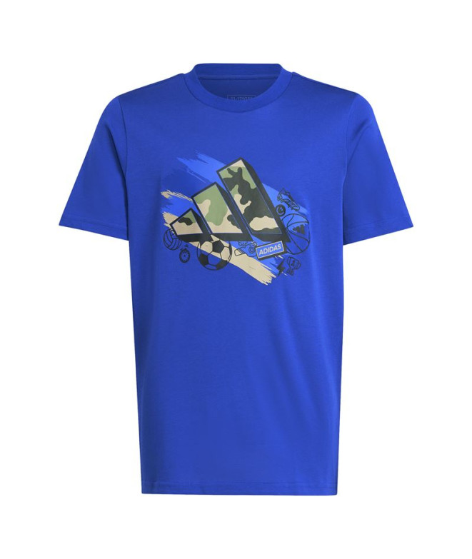 Camiseta de Fitness adidas Training Graphic Infantil Azul