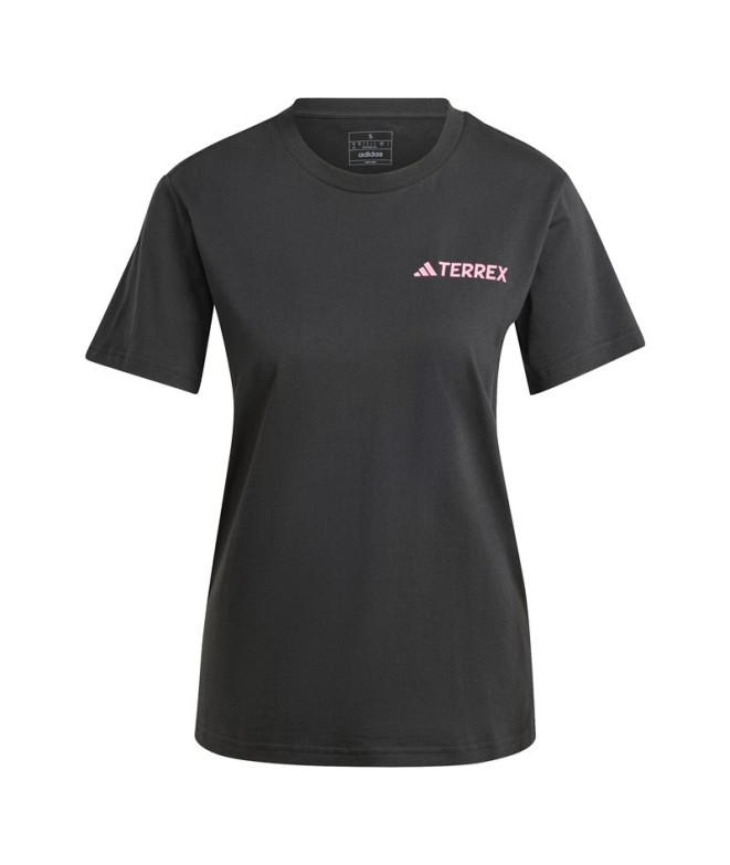 Camiseta Montanha adidas Mulher por Terrex Graphic Preto